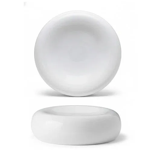 11 cm - Stone Piatto Presentazione Rotondo In Porcellana - Set 6 Pz