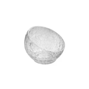 12 cm - Crackle Coppa Dessert Satinato in Vetro - Set 6 Pezzi