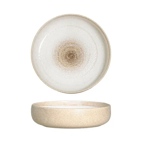 20 cm - Gemscape Sabbia Piatto Fondo Bordo Alto In Porcellana Set 3 Pz