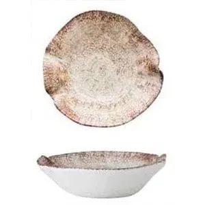 21 cm - Effetto Legno Piatto Fondo In Porcellana - Set 6 Pz