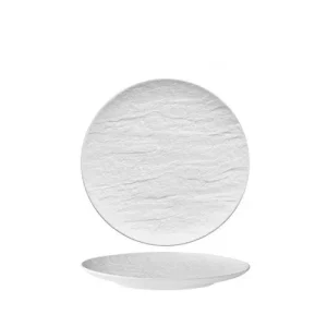 21 cm - Erosion Piatto Frutta Dessert In Porcellana - Set 6 Pz
