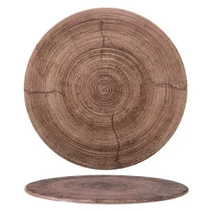 29.5 cm - Tagliere Rotondo In Porcellana Effetto Legno - Set 3 Pz