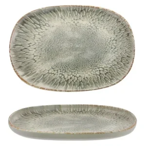 33 cm - Dust PIatto Vassoio Ovale In Stoneware - Set 4 Pz