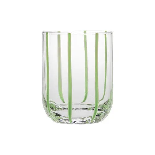 36 cl - Artisan Bicchiere Acqua Striato In Vetro Set 6 Pz