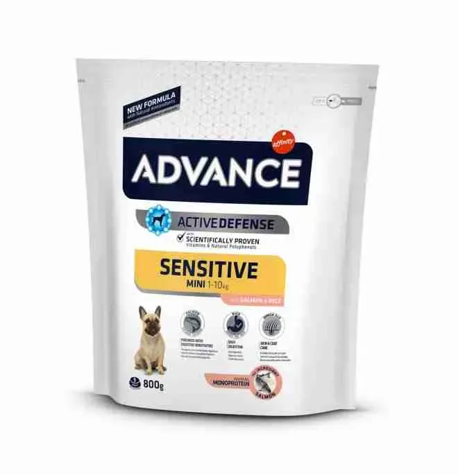 ADVANCE ADULT SENSITIVE GR 800 MINI SALMONE