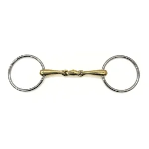 Ajr Sport Double Jointed Golden Ease Loose Ring Bit 5in.