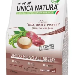 Alimento Secco Cane UNICA NATURA – Unico All Breed – Oca Riso e Piselli kg.2.5