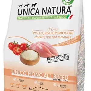 Alimento Secco Cane UNICA NATURA – Unico All Breed – Pollo Riso e Pomodori kg.12