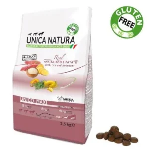 Alimento Secco Cane UNICA NATURA – Unico Maxi – Anatra, Riso e Patate kg.12