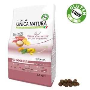Alimento Secco Cane UNICA NATURA – Unico Mini – Anatra, Riso e Patate gr.800