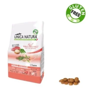 Alimento Secco Gatto UNICA NATURA – Unico Indoor – Agnello, Riso e Piselli Gr.350