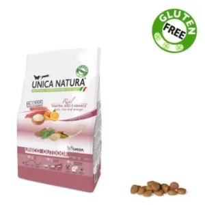 Alimento Secco Gatto – UNICA NATURA – Unico Outdoor – Anatra, Riso e Arance Kg. 1.5