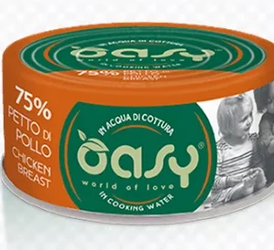 Alimento Umido Gatto – Oasy In Acqua Di Cottura Petto Di Pollo Gr.70