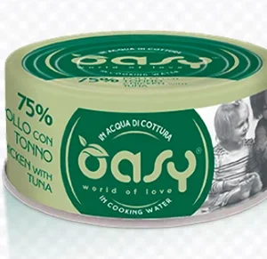 Alimento Umido Gatto – Oasy In Acqua Di Cottura Pollo Con Tonno Gr.70