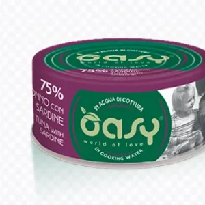 Alimento Umido Gatto – Oasy In Acqua Di Cottura Tonno Con Sardine Gr.70