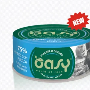 Alimento Umido Gatto – Oasy In Acqua Di Cottura Tonno Con Zucca Gr.70
