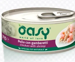 Alimento Umido Gatto – Oasy Specialità Naturali Pollo Con Gamberetti gr.70
