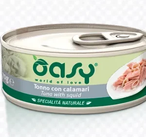Alimento Umido Gatto – Oasy Specialità Naturali Tonno Con Calamari gr.70