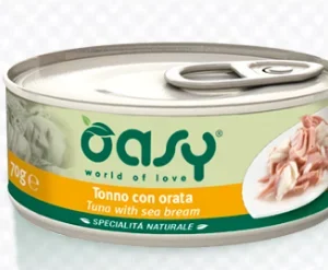 Alimento Umido Gatto – Oasy Specialità Naturali Tonno Con Orata gr.150