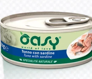 Alimento Umido Gatto – Oasy Specialità Naturali Tonno Con Sardine gr.150