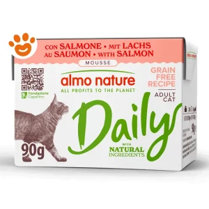 Almo Nature Cat Daily Grain Free Tetra Recart Mousse con Salmone