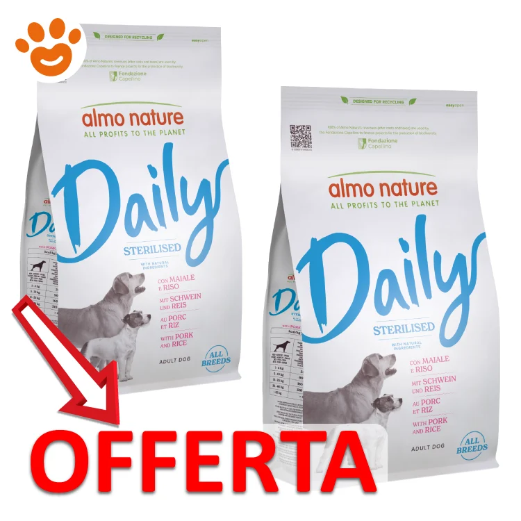 Almo Nature Dog Daily All Breed Sterilised con Maiale e Riso - Image 2
