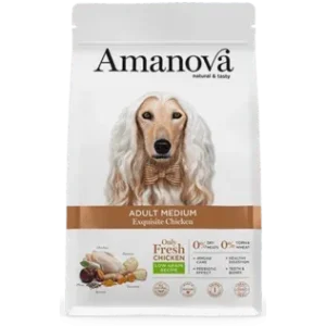 AMANOVA Cane Medium Adult al Pollo Low Grain 12Kg