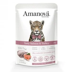 Amanova Cibo Per Gatto Pouch Salmon &amp; Tureky Sensitive 85G