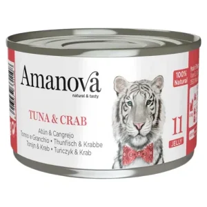 AMANOVA Gatto 11 Tonno e Granchio in gelatina 70gr