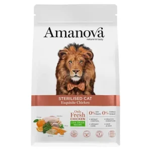 AMANOVA Gatto Sterilised al Pollo Low Grain 6Kg