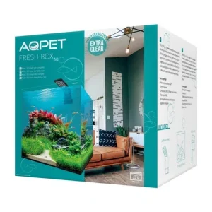 AqPet Fresh Box 30 – Kit Acquario Completo 27L per Aquascaping con Hardscape Incluso