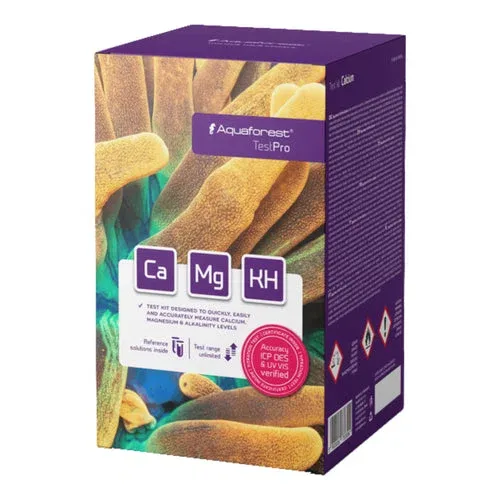 Aquaforest Test Pro Pack – Kit Test Professionale Ca, Mg e KH per Acquari Marini