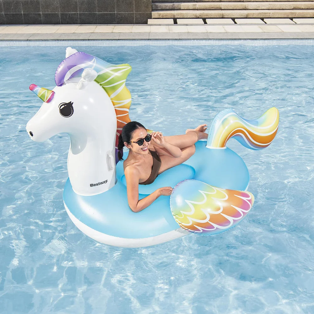 Bestway Cavalcabile Unicorno Gigante con Maniglie (224x164cm) Art. 41113 - Image 2