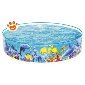 Bestway Piscina Rotonda Fill ‘N Funny per Bambini Fantasia Mare Gonfiabile (Ø183x38cm) Art. 50030
