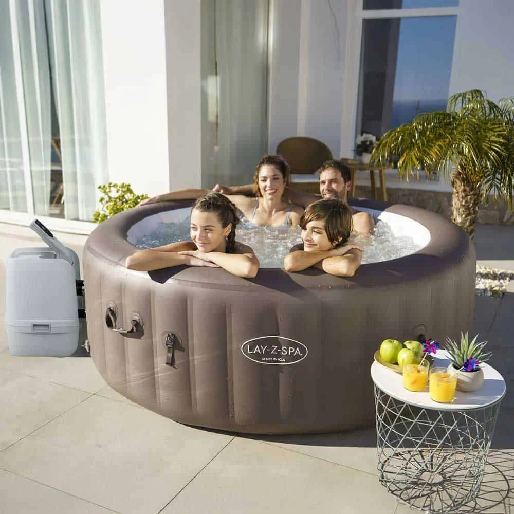 Bestway SPA Lay Z Hydrojet Dominica Rotonda 6 Posti (Ø196x71cm) Piscina Idromassaggio Art. 6001S - Image 2
