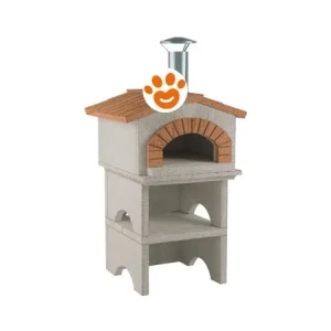 Beton Forno Pizza a Legna VZ Garden Chef in Cemento e Acciaio (55x59cm)
