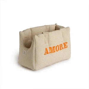 Borsa Amore Cotone Vichy Beige