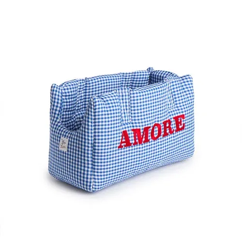 Borsa Amore Cotone Vichy Bluette