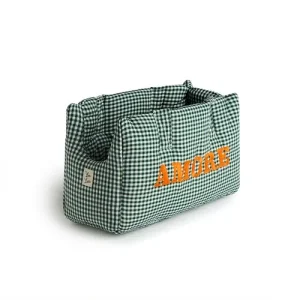 Borsa Amore Cotone Vichy Verde Scuro