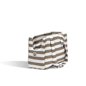 Borsa Cotone Cotone Premium Righe Larghe Marrone
