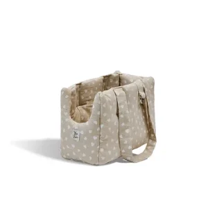 Borsa Cotone Panama Little Love Heart White