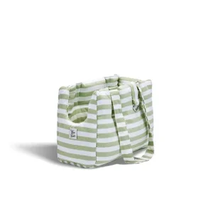 Borsa Cotone Righe Larghe Pistacchio