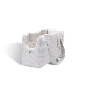 Borsa Cotone Urban Righe Grigio