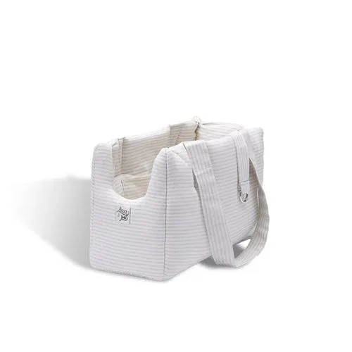 Borsa Cotone Urban Righe Grigio