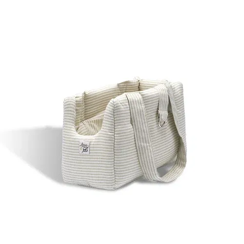 Borsa Cotone Urban Righe Verde Chiaro
