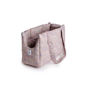Borsa Trasportino Cane Liberty Rosa Peonia | Made in Italy — Leo e Luna