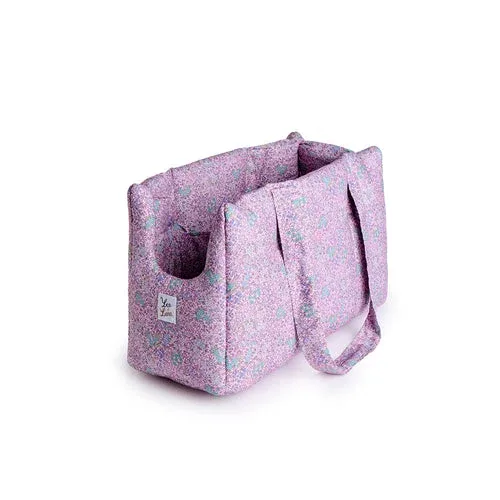 Borsa Trasportino Cane Liberty Violetta | Made in Italy — Leo e Luna