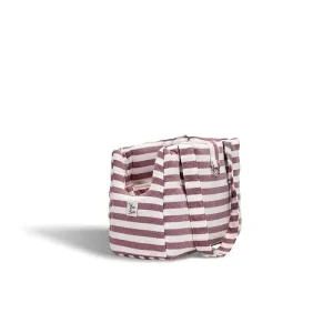 Borsa Trasportino Cane Righe Bordeaux | Made in Italy — Leo e Luna