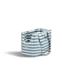 Borsa Trasportino Cane Righe Ottanio | Made in Italy — Leo e Luna
