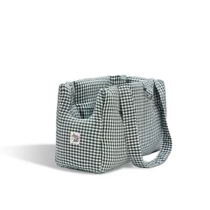Borse Trasportino per Cani in Tessuto Vichy | Eleganti, Comode e Made in Italy | Leo e Luna
